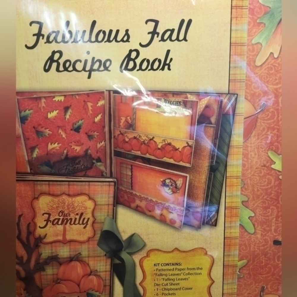 Fall Recipe Book Kit‎ Craft Family Share Grandmas Recipes with Everyone NIB